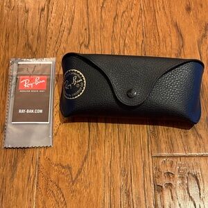 Ray-Ban Black Leather Sunglasses Case